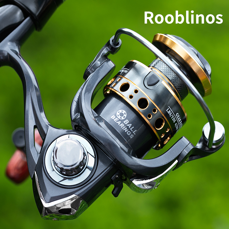 Surf Reel - Rooblinos BK スピニング釣りリール海水淡水金属スプール左/右交換可能なトラウト鯉釣具