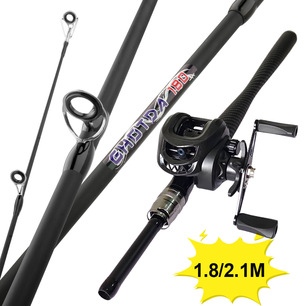 Spincast Reel - 釣りセット ベイトキャスティング ルアーロッド＆リールセット ルアーウェイト 3-18g 高品質