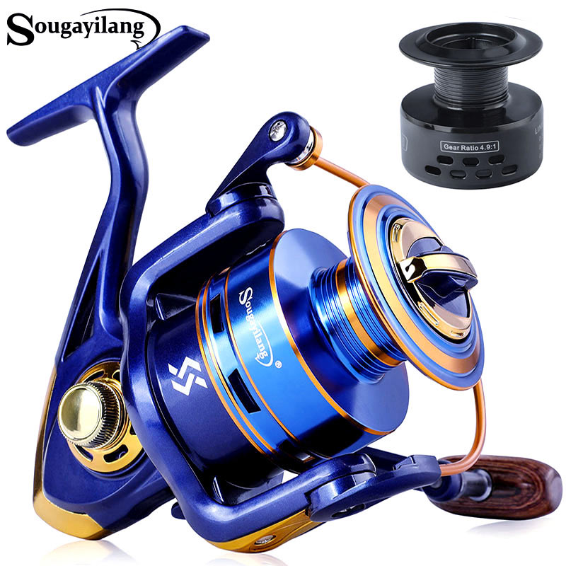 Surf Reel - SOUGAYILANG-折りたたみ式ハンドル付きスピニングリール,すべて釣り用,ウィンドグラス,1000〜7000,ギア比5.2:1,最大抗力10kg