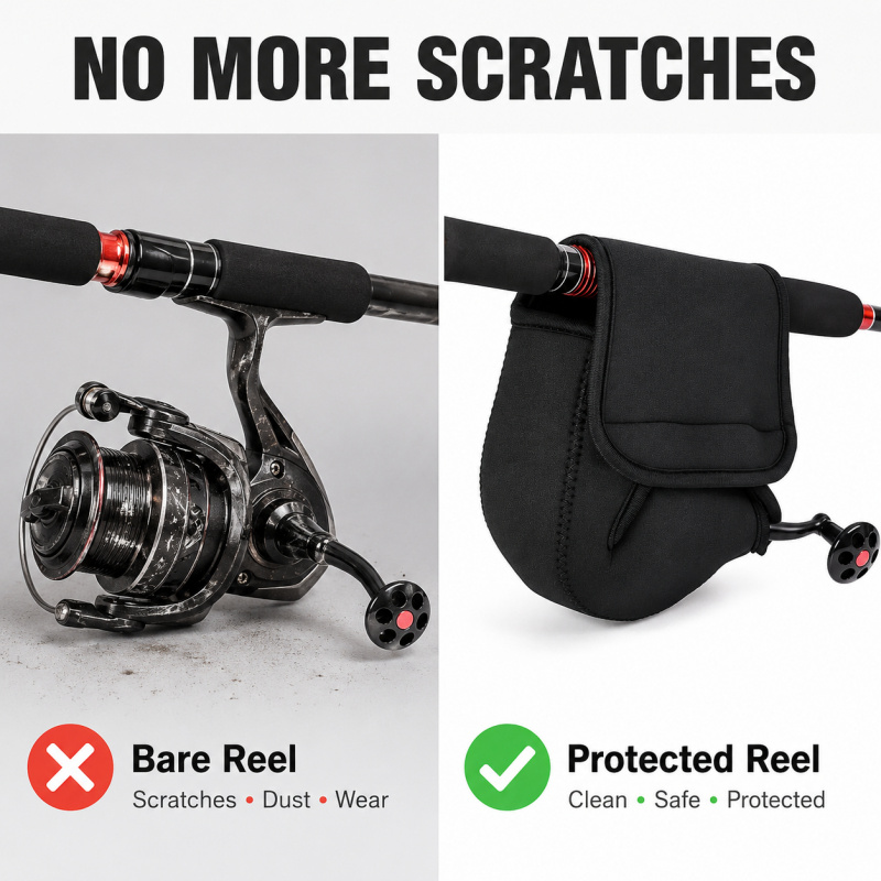 釣りリールカバー保護バッグ防水ソフトリールケースベイトキャス - Spincast Reel のレビューと価格