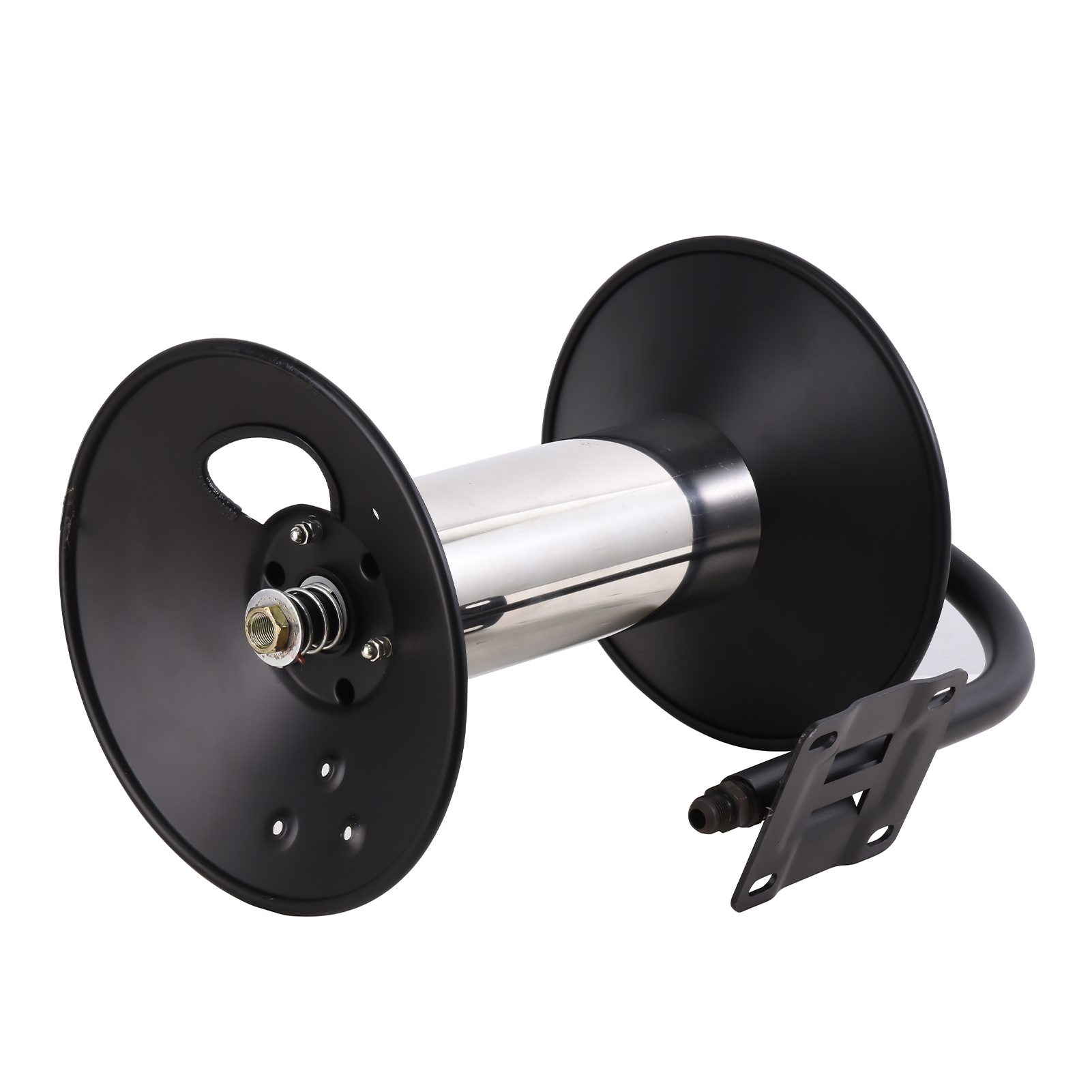 ステンレス製電動洗浄機用ホースリール、手動クランク式、90度 - Conventional Reel のレビューと価格