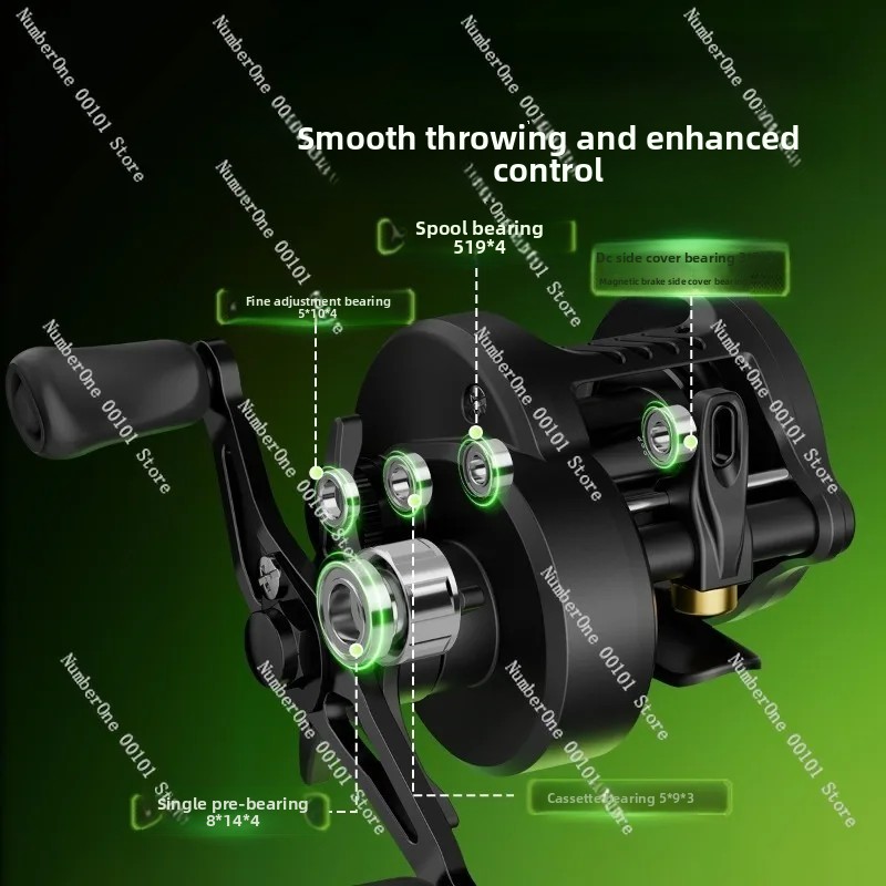 電子磁気ブレーキ釣りリールドラムホイール卸売第5世代アンチバ - Baitcasting Reel のレビューと価格