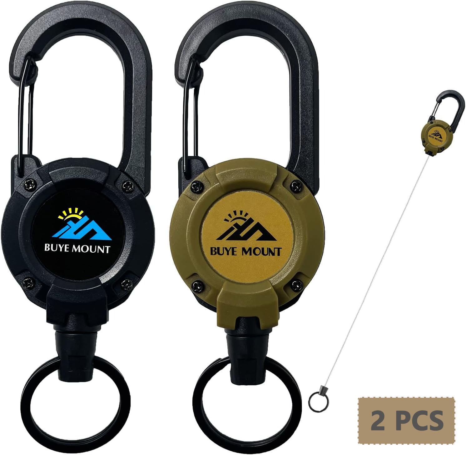 2個セット ヘビーデューティー格納式キーホルダー、22.8イ - Conventional Reel のレビューと価格